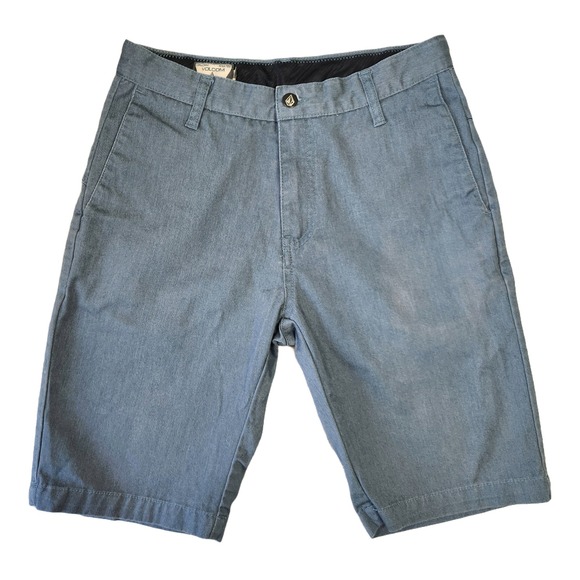 Volcom Chino Shorts Mens 28 Blue Casual Skater Surf Outdoors Punk Everyday Basic - Picture 1 of 8